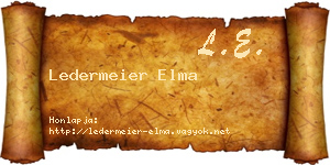 Ledermeier Elma névjegykártya